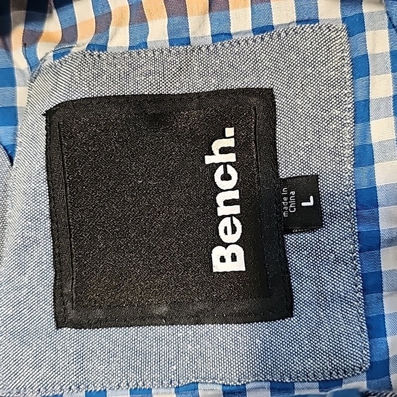 Bench large blue and white striped long sleeve button down shirt - Picture 5 of 6